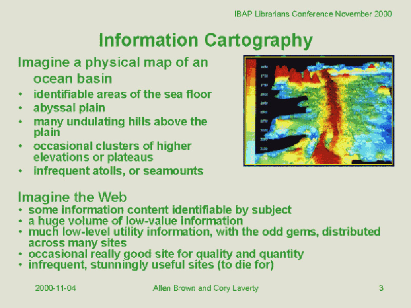 Leonard John Old, Allen Brown y Cory Laverty - Cartografía de la información
